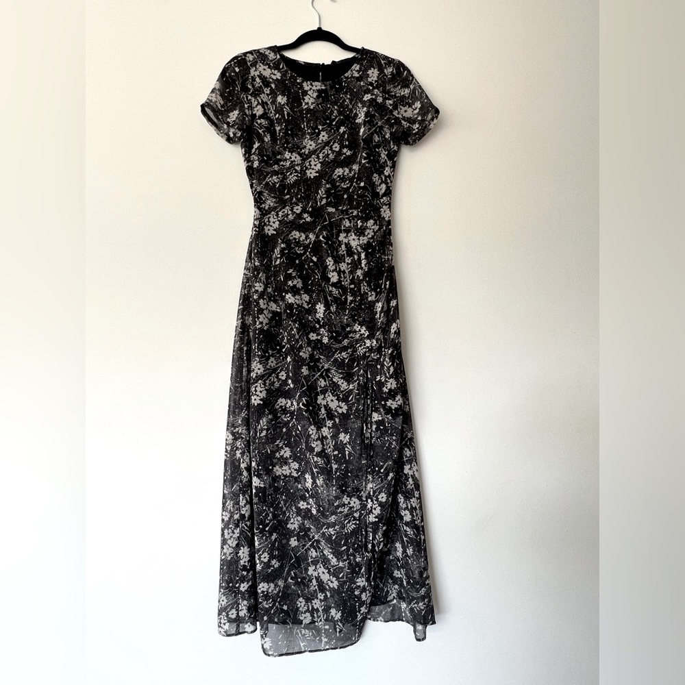 All Saints - go-to sheer floral T-shirt dress US 2 EU 34 UK 6